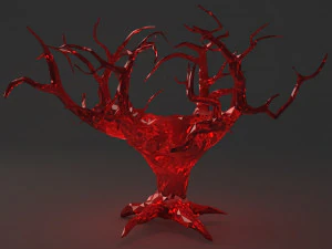 the crystal tree of life low-poly 3D Model