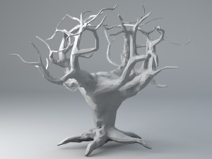 the crystal tree of life low-poly Modèle 3D