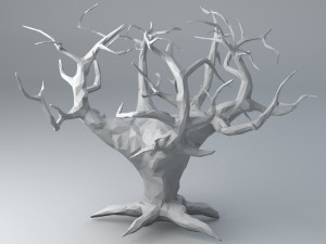 the crystal tree of life low-poly Modèle 3D