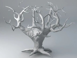 the crystal tree of life low-poly 3D Model