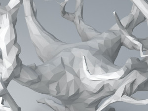 the crystal tree of life low-poly Modèle 3D