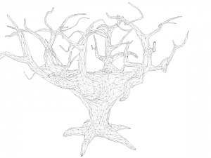 the crystal tree of life low-poly Modèle 3D