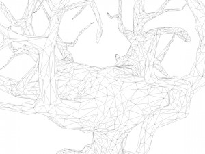 the crystal tree of life low-poly Modèle 3D