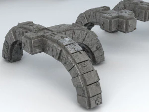 sci-fi shapes - the blocks low-poly 3D Model