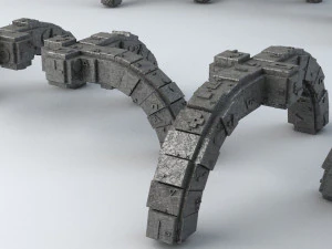 sci-fi shapes - the blocks low-poly 3D Model