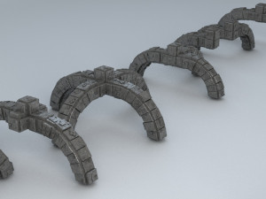 sci-fi shapes - the blocks low-poly 3D Model