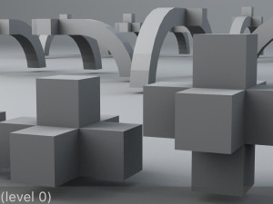 sci-fi shapes - the blocks low-poly 3D Model