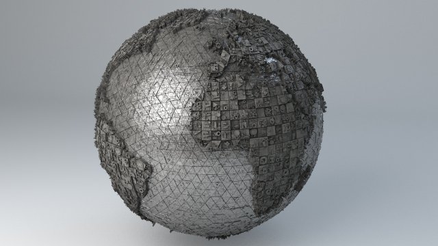 sci-fi shapes - the earth 3D Model .c4d .max .obj .3ds .fbx .stl .blend 