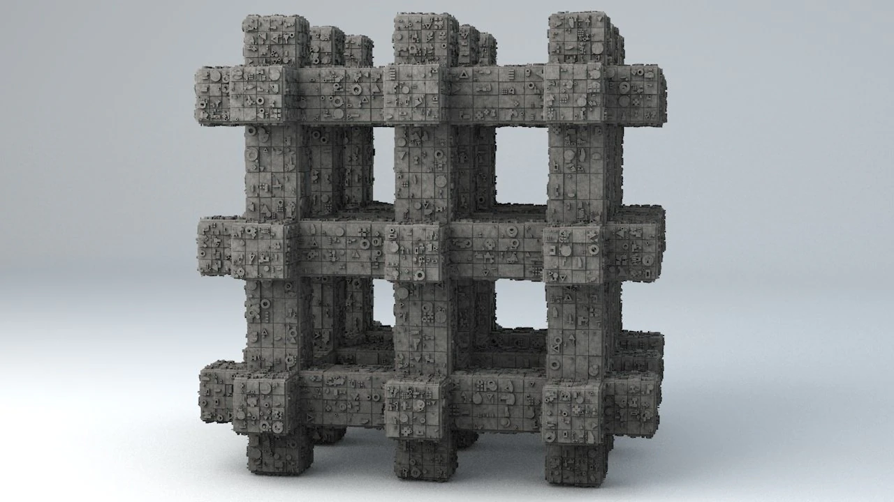 sci-fi shapes - the grid 3D Model .c4d .max .obj .3ds .fbx .stl .blend 