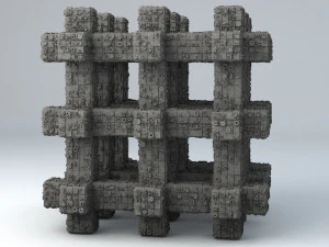 formes de science-fiction - la grille Modèle 3D