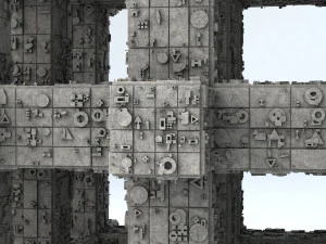 sci-fi shapes - the grid 3D Model