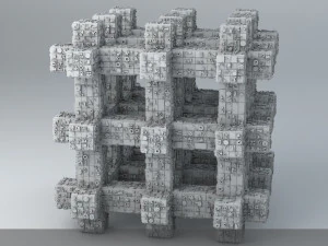 sci-fi shapes - the grid 3D Model