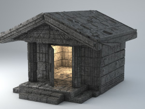 sci-fi shapes - the necropolis low-poly 3D Model