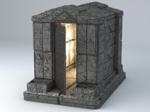 sci-fi shapes - the necropolis low-poly Modello 3D