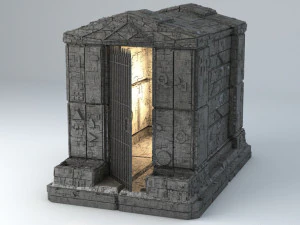 sci-fi shapes - the necropolis low-poly 3D Model