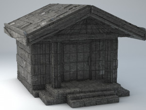 sci-fi shapes - the necropolis low-poly Modello 3D