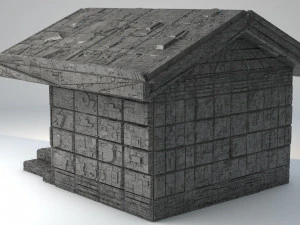 sci-fi shapes - the necropolis low-poly 3D Model