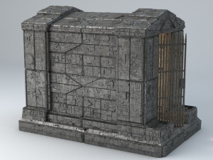 sci-fi shapes - the necropolis low-poly Modello 3D