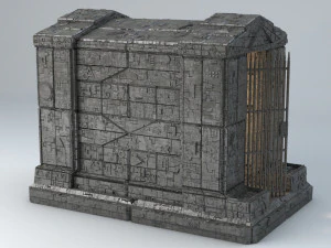 sci-fi shapes - the necropolis low-poly 3D Model