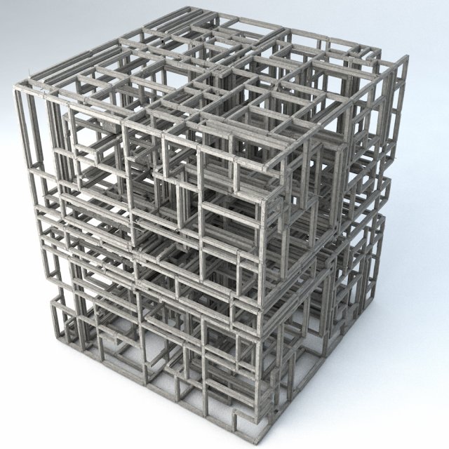 sci-fi shapes - the neverend 3D Model .c4d .max .obj .3ds .fbx .stl .blend 