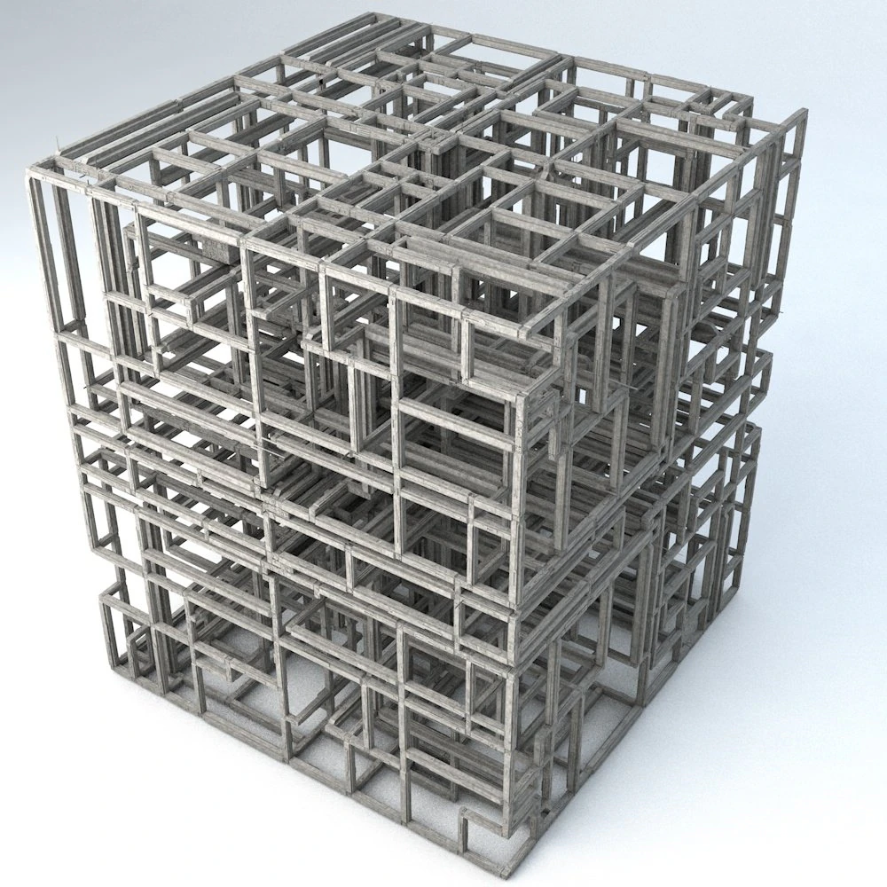 sci-fi shapes - the neverend 3D Model .c4d .max .obj .3ds .fbx .stl .blend 