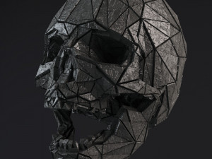sci-fi shapes - the skull low-poly Modello 3D