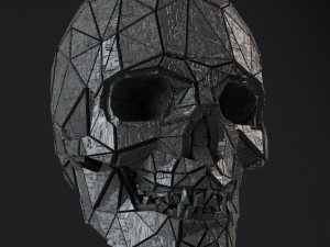 sci-fi shapes - the skull low-poly Modello 3D