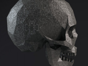 sci-fi shapes - the skull low-poly Modello 3D