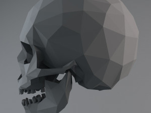 sci-fi shapes - the skull low-poly Modello 3D