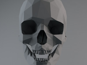 sci-fi shapes - the skull low-poly Modello 3D