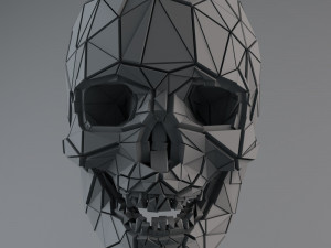sci-fi shapes - the skull low-poly Modello 3D