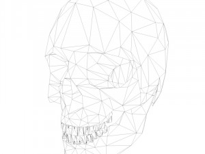 sci-fi shapes - the skull low-poly Modello 3D