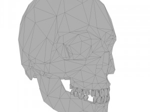 sci-fi shapes - the skull low-poly Modello 3D