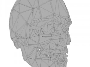 sci-fi shapes - the skull low-poly Modello 3D