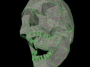 sci-fi shapes - the skull low-poly Modello 3D