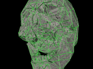 sci-fi shapes - the skull low-poly Modello 3D