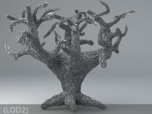 sci-fi shapes - the tree of eternity low-poly 3D-Modell