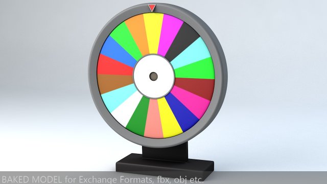fortune wheel high poly 3D Model .c4d .max .obj .3ds .fbx .stl .blend 