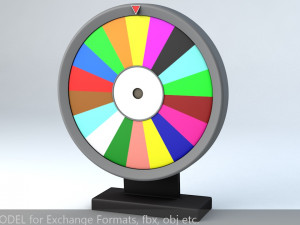 fortune wheel high poly 3D Model
