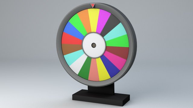 fortune wheel low poly Model 3D .c4d .max .obj .3ds .fbx .stl .blend 
