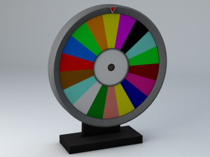 fortune wheel low poly Model 3D