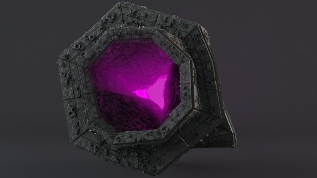 sci -fi shapes - the gate of dimensions low-poly 3D मॉडल .c4d .max .obj .3ds .fbx .stl .blend 
