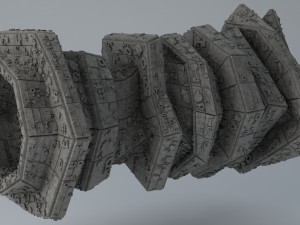 sci -fi shapes - the gate of dimensions low-poly 3D मॉडल