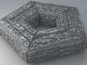 sci -fi shapes - the pentagon 3D 模型