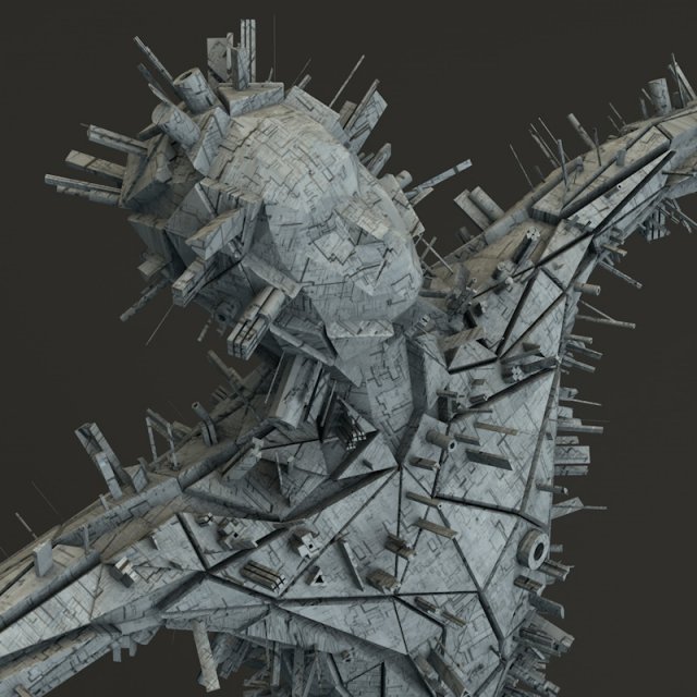 sci -fi shapes - the scarecrow low-poly 3D मॉडल .c4d .max .obj .3ds .fbx .stl .blend 