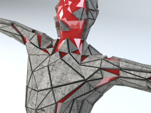 sci -fi shapes - the scarecrow low-poly 3D मॉडल