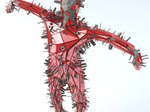 kształty science-fiction - strach na wr&oacute;ble low-poly Model 3D