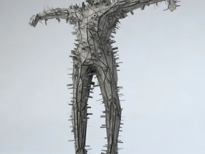 kształty science-fiction - strach na wr&oacute;ble low-poly Model 3D