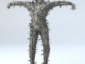 kształty science-fiction - strach na wr&oacute;ble low-poly Model 3D