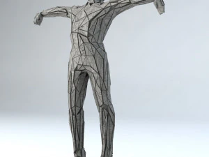 kształty science-fiction - strach na wr&oacute;ble low-poly Model 3D